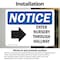 Signmission Enter Nursery Through Side Hallway Sign With Symbol, 14 in W x Rectangle, Vinyl Decal OS-2PACK-NS-D-1014-L-12076 - alternate 5